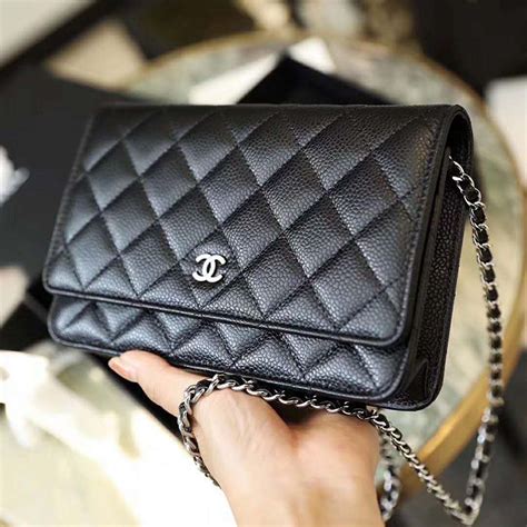 chanel lambskin wallet on chain 2010 collection black white|Chanel wallet on chain size.